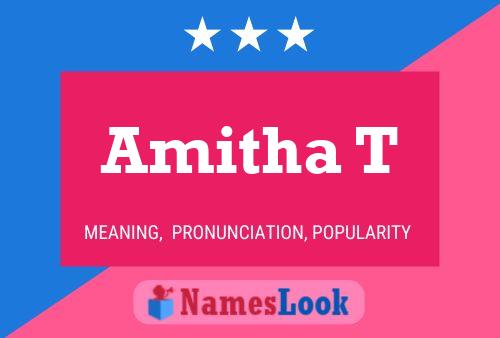 ملصق اسم Amitha T