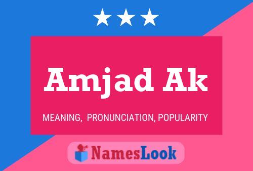 ملصق اسم Amjad Ak