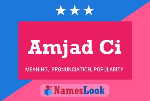 ملصق اسم Amjad Ci