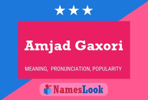 ملصق اسم Amjad Gaxori