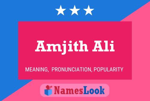 ملصق اسم Amjith Ali