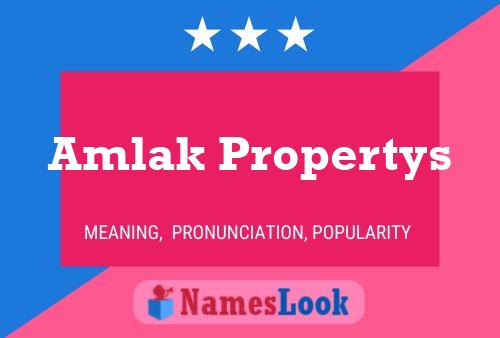 ملصق اسم Amlak Propertys