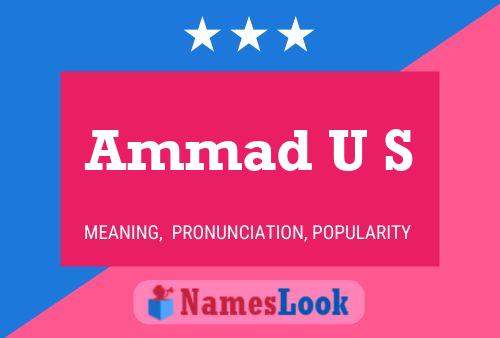 ملصق اسم Ammad U S