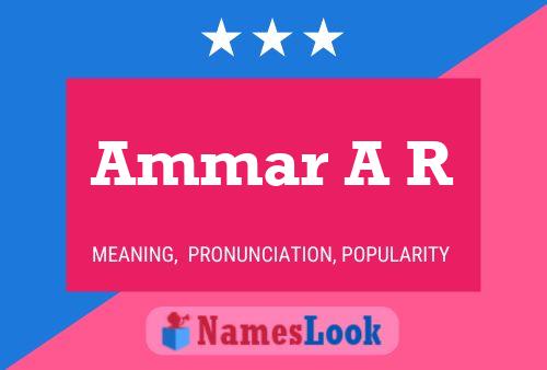 ملصق اسم Ammar A R