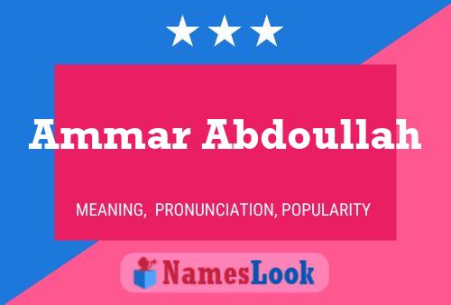 ملصق اسم Ammar Abdoullah