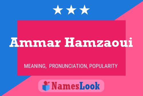 ملصق اسم Ammar Hamzaoui