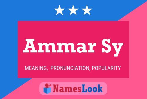 ملصق اسم Ammar Sy