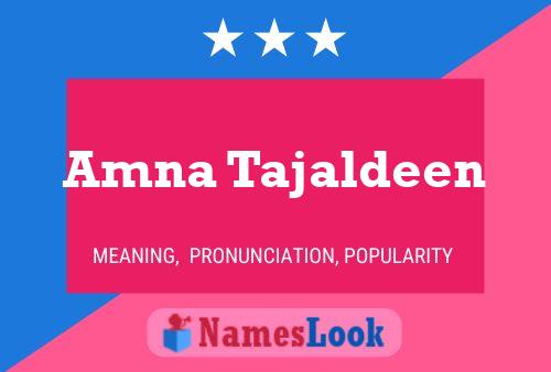 ملصق اسم Amna Tajaldeen