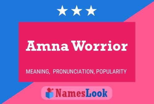 ملصق اسم Amna Worrior