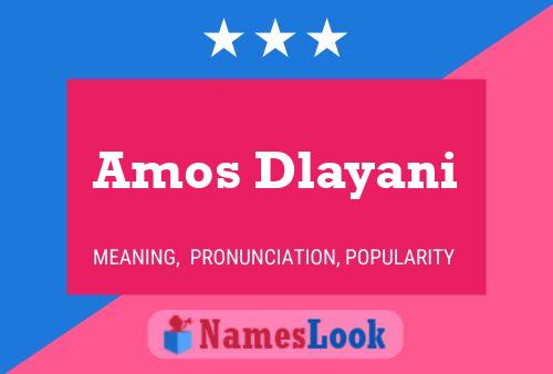 ملصق اسم Amos Dlayani