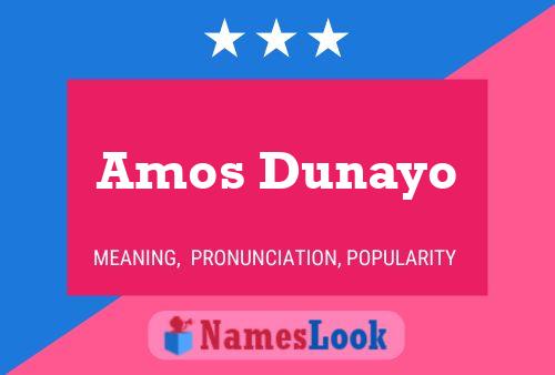 ملصق اسم Amos Dunayo