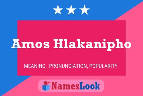 ملصق اسم Amos Hlakanipho