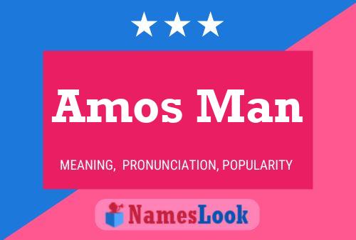 ملصق اسم Amos Man