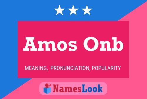 ملصق اسم Amos Onb