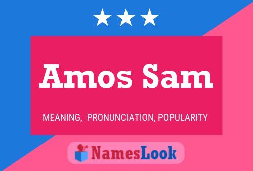 ملصق اسم Amos Sam