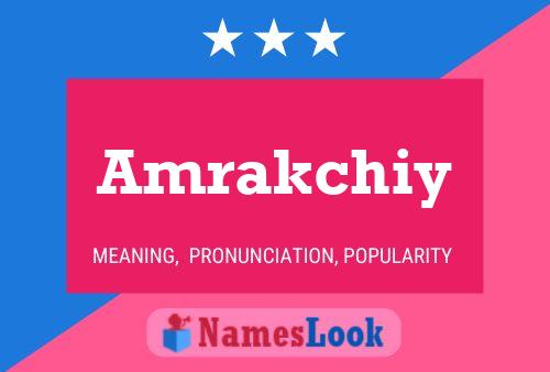 ملصق اسم Amrakchiy