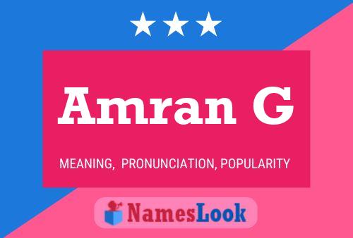 ملصق اسم Amran G