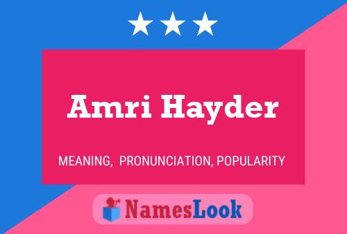 ملصق اسم Amri Hayder