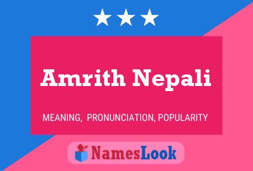 ملصق اسم Amrith Nepali