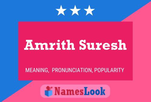 ملصق اسم Amrith Suresh