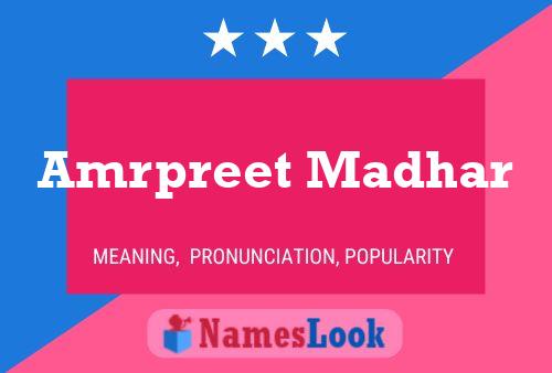 ملصق اسم Amrpreet Madhar