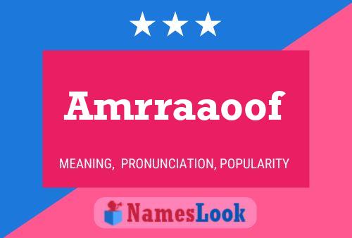 ملصق اسم Amrraaoof