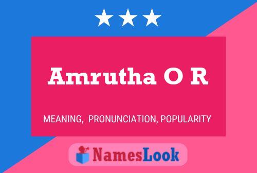 ملصق اسم Amrutha O R