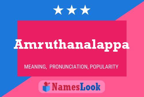 ملصق اسم Amruthanalappa