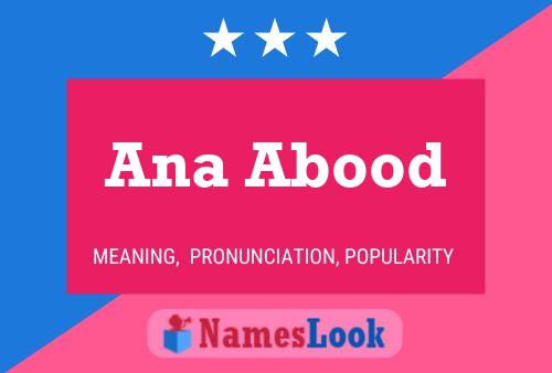 ملصق اسم Ana Abood