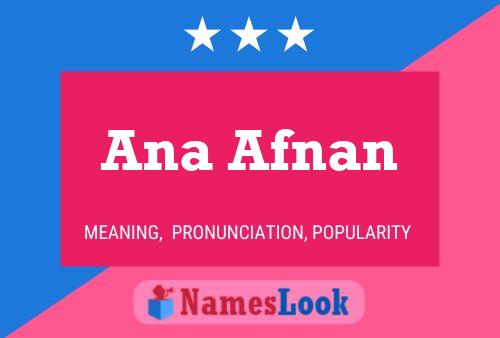 ملصق اسم Ana Afnan