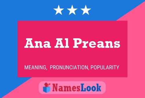 ملصق اسم Ana Al Preans