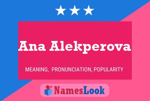 ملصق اسم Ana Alekperova