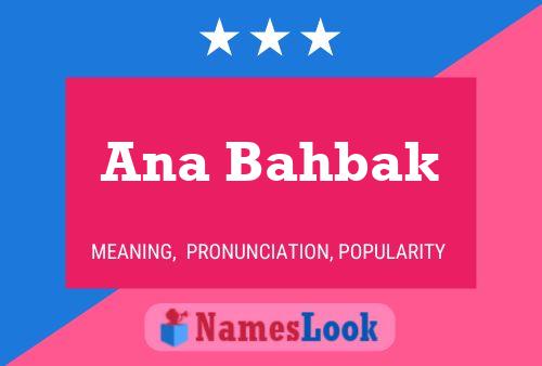 ملصق اسم Ana Bahbak