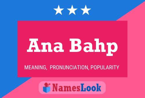 ملصق اسم Ana Bahp