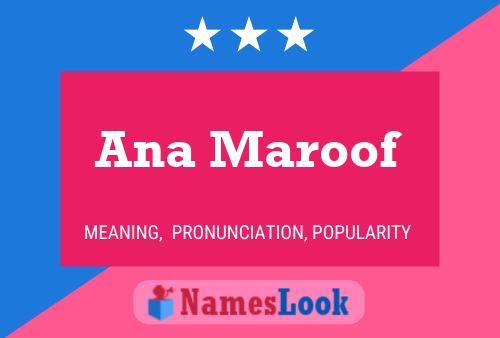 ملصق اسم Ana Maroof