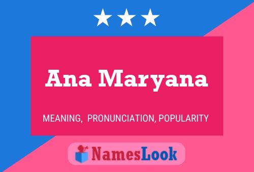 ملصق اسم Ana Maryana