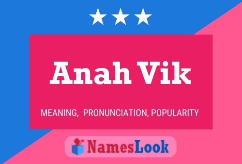 ملصق اسم Anah Vik