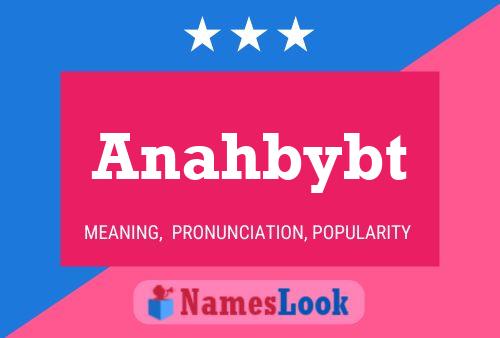 ملصق اسم Anahbybt