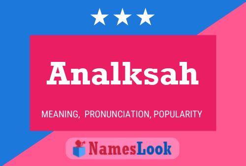 ملصق اسم Analksah