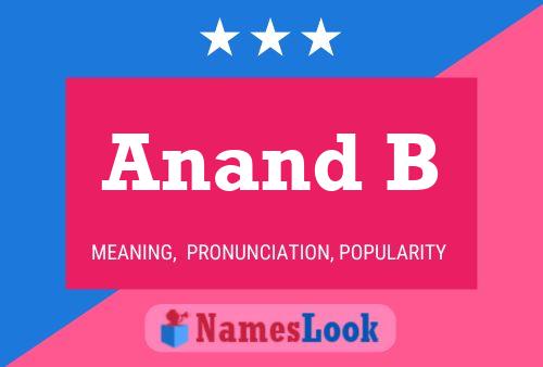 ملصق اسم Anand B