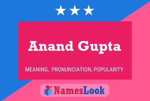 ملصق اسم Anand Gupta