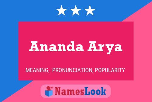 ملصق اسم Ananda Arya