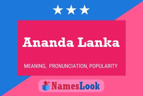 ملصق اسم Ananda Lanka