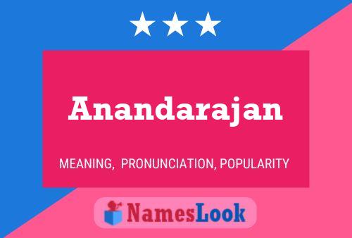 ملصق اسم Anandarajan