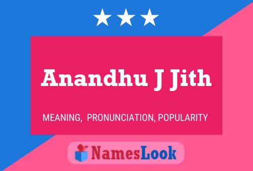 ملصق اسم Anandhu J Jith