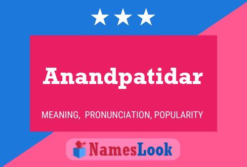 ملصق اسم Anandpatidar