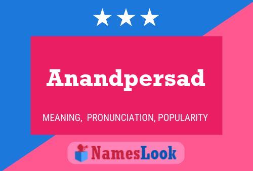 ملصق اسم Anandpersad