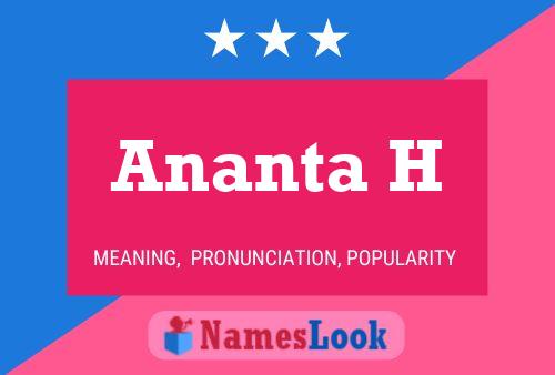 ملصق اسم Ananta H