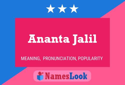 ملصق اسم Ananta Jalil