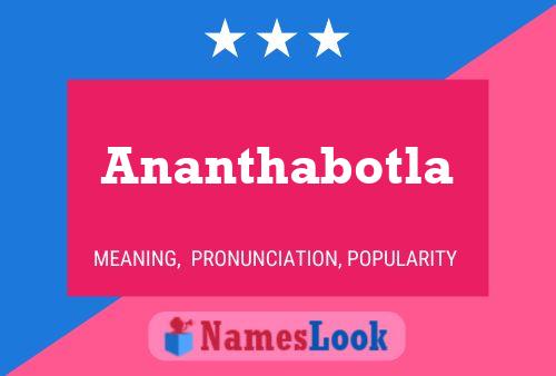 ملصق اسم Ananthabotla